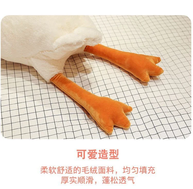50-190 cm Kawaii Große Gans Stofftier Ente Rosa Riesige Gans Plüschtiere Schlafkissen Große Weiche Puppe Geschenke für Kinder – Detail 16