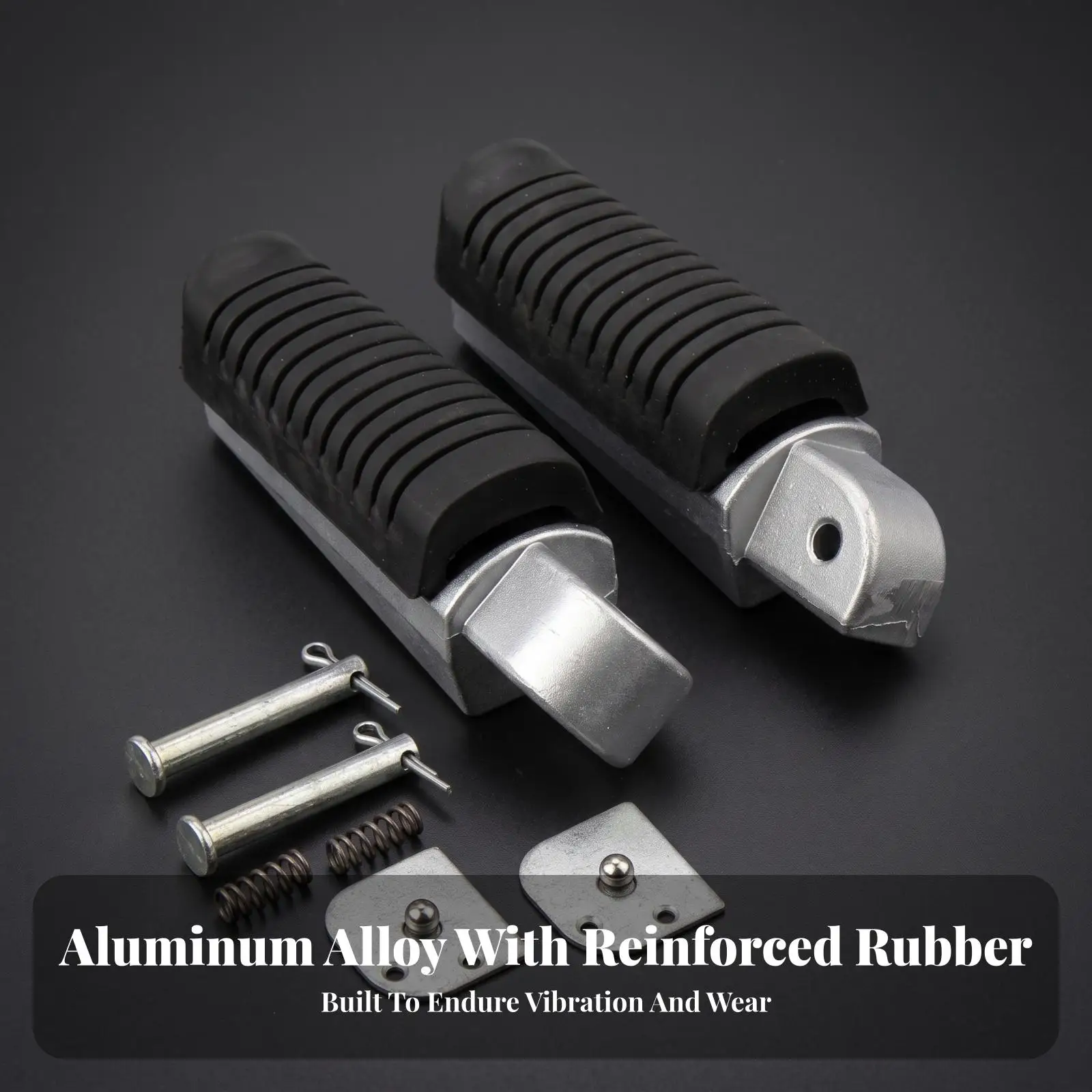 Rear Foot Pegs with Installation Hardware Foldable Rear Passenger Foot Pegs Aluminum Universal for Motorcyclists