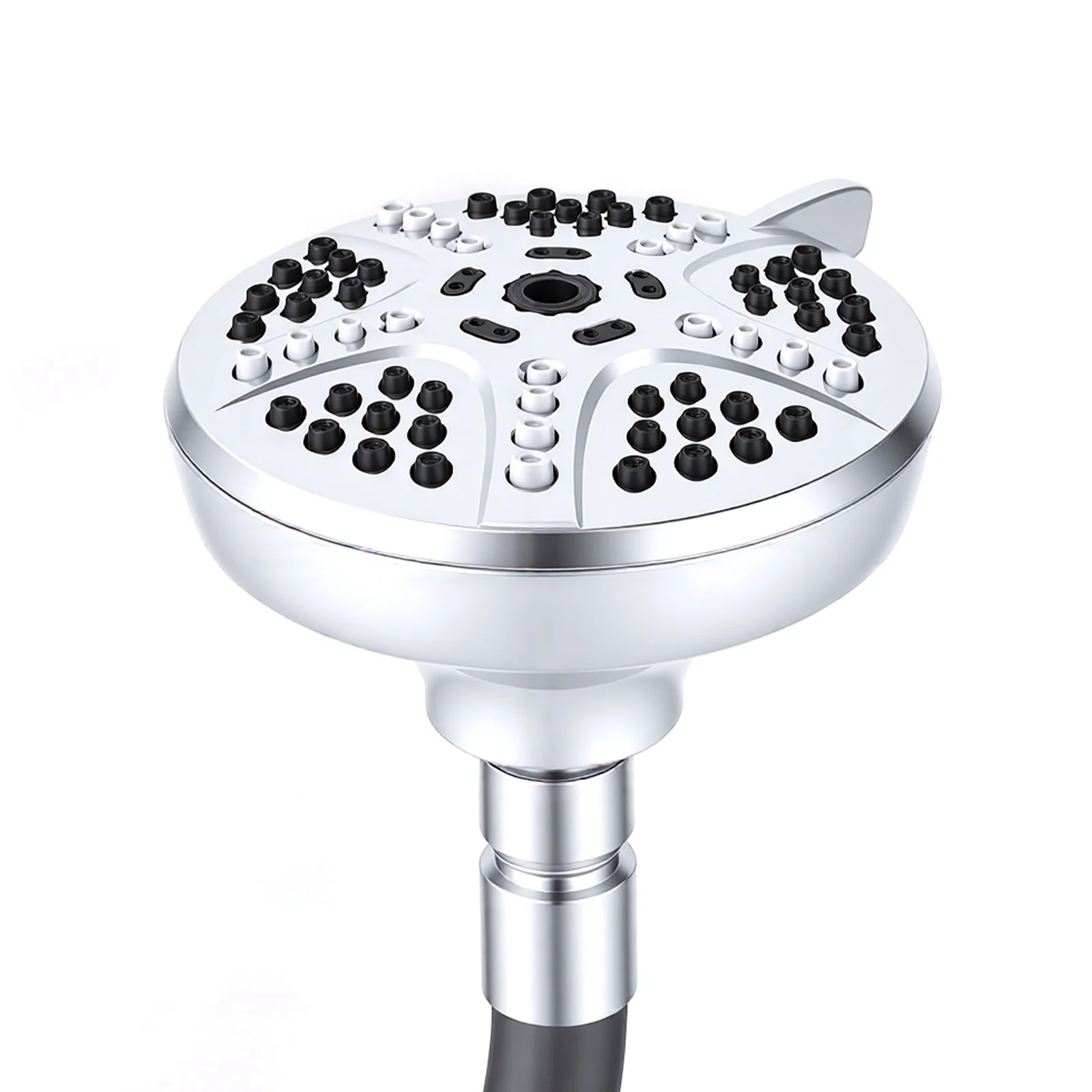 Flexible Shower Head with 18-Inch Adjustable Gooseneck – 7 Spray Modes – High Pressure Wall Mounted – Powerful Massage & Anti-Clog Easy Clean Nozzles – Easy DIY for Low or High Pipes