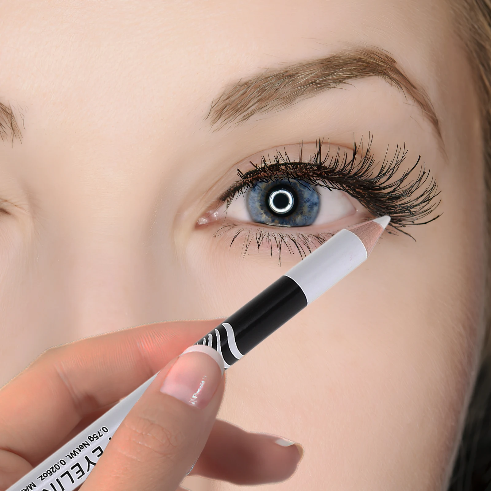 

10pcs White Eyeliner Highlighter Pencil Long Lasting Waterproof Smudge Proof Eyes Makeup Portable Professional Salon Use