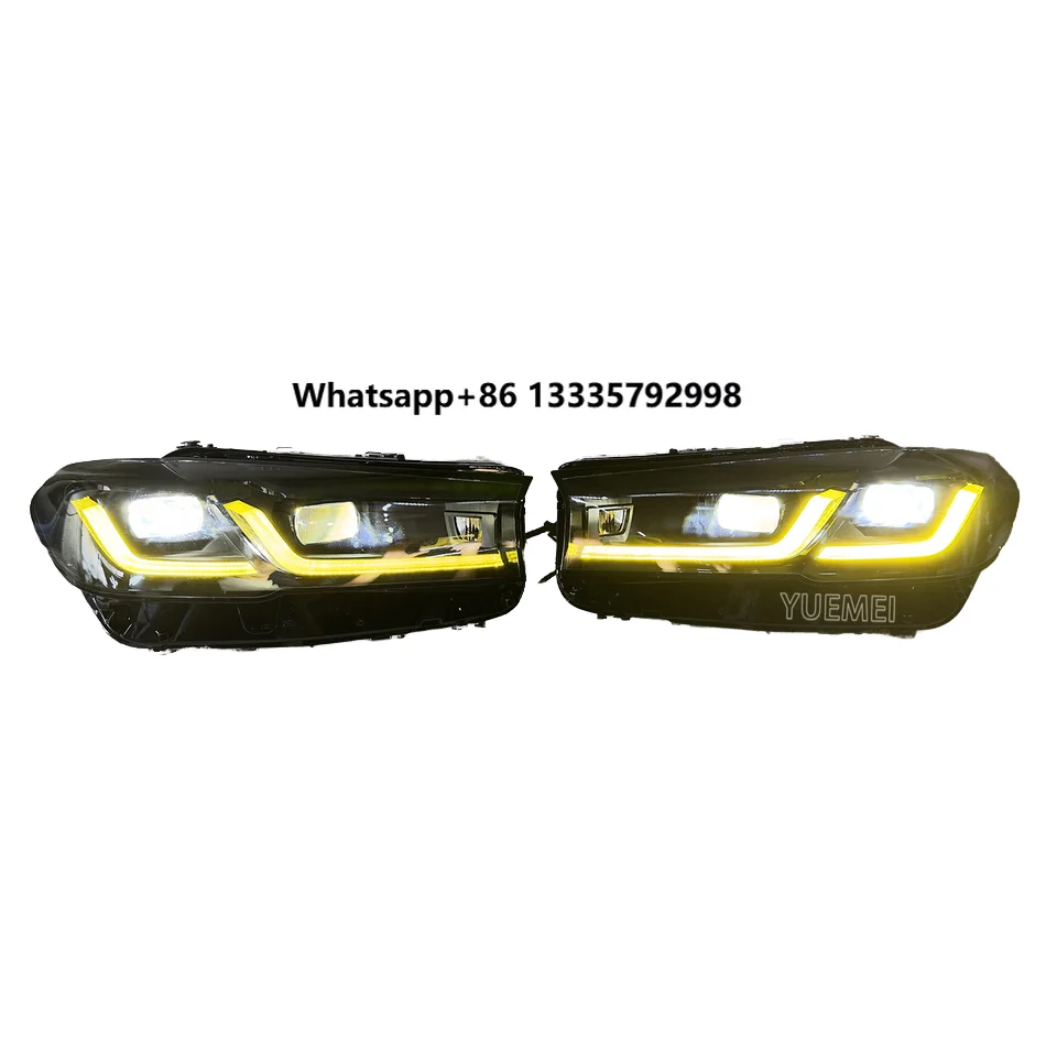 

Suitable for BMW 5 Series G30 LCI Yellow White Switching DRL Black Shaded Lines LED Headlights