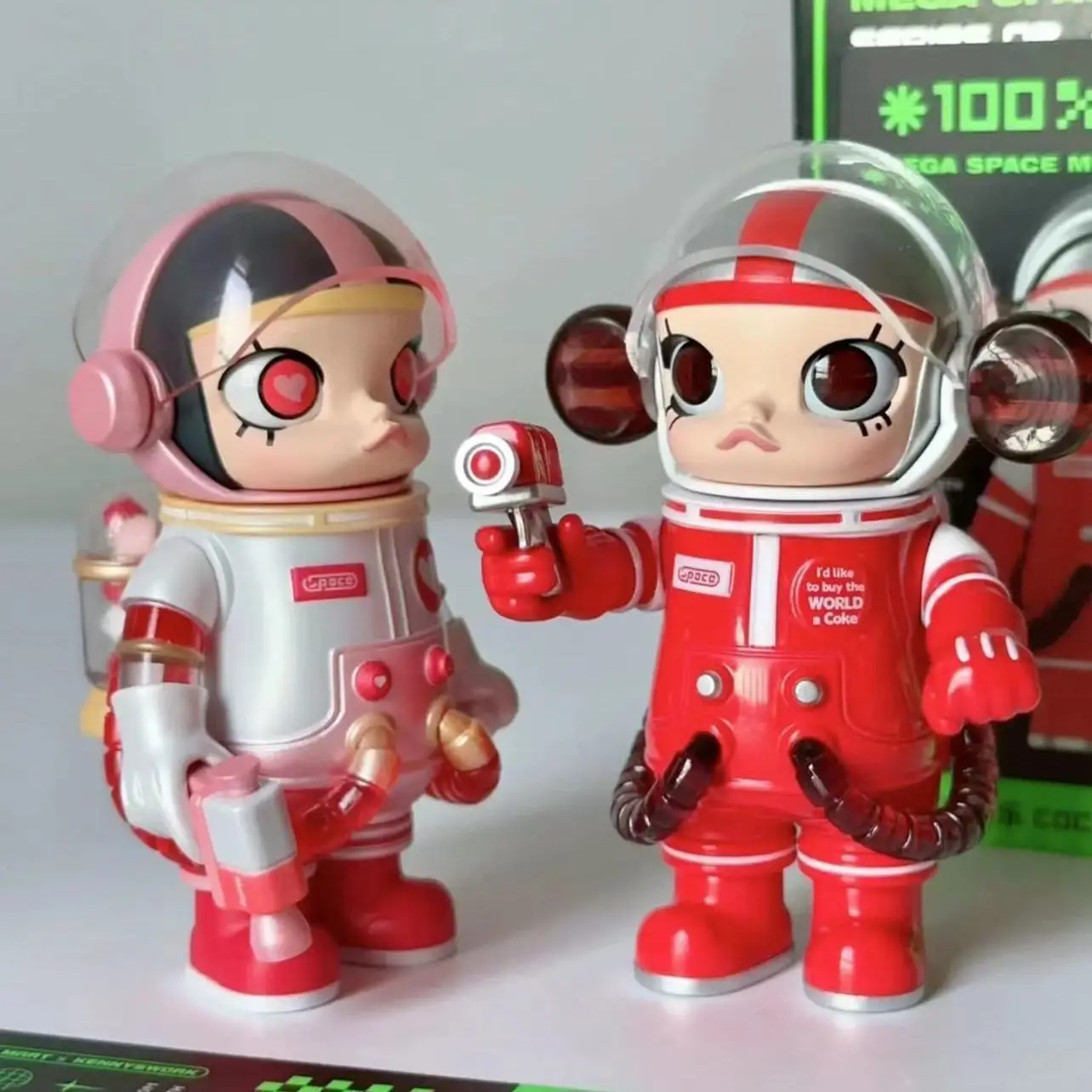 Figurka akcji Bubble MEGA SPACE MOLLY 100% Anniversary Mart Blind Box Nendoroid Series II Tide Figurka Model Lalki Kawaii Dlind