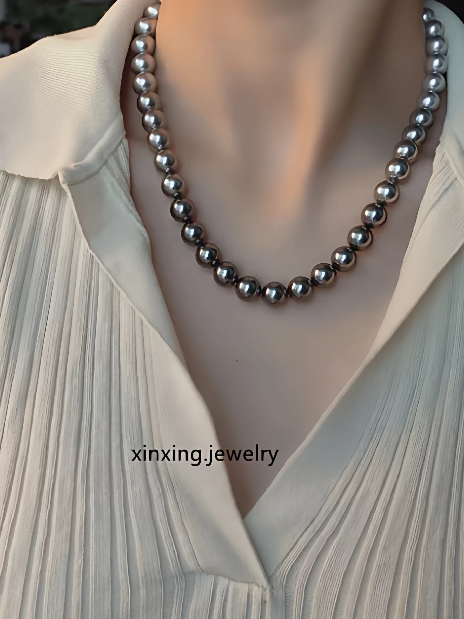 Nini Big Island Bla True Hemp White Adient Pearl Nelace الفاخرة سلسلة الترقوة سترة Nelace Holiday Sle المرأة...