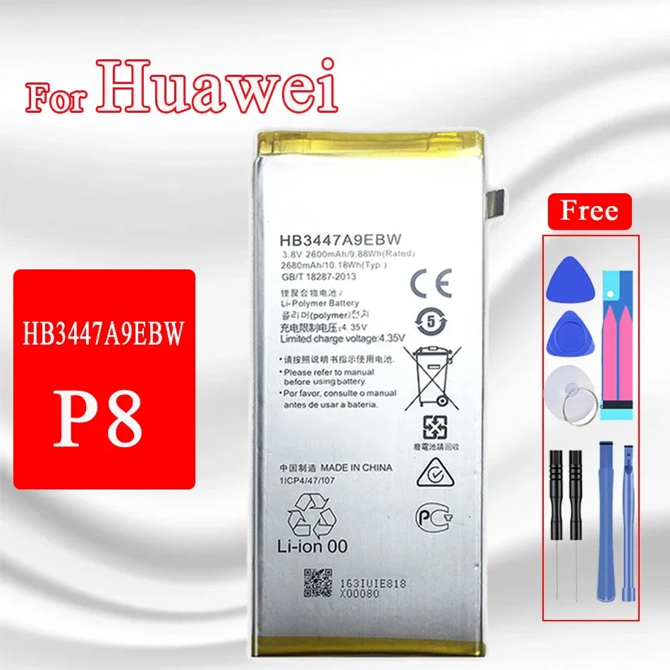 HB356687ECW HB366481ECW Battery For Huawei P7 P8 P9 P10 P20 P30 Lite 2017 P10 P20 Plus P20 P30 Pro P9 Lite mini battery + Tools