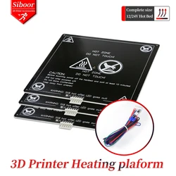 DIY Kit MK3 Aluminum Heated Bed 12V 24V Hotbed with Wire Cable Heatbed Platform Kit for Anet A8 A6 Hotbed Plate 3D Printer Parts