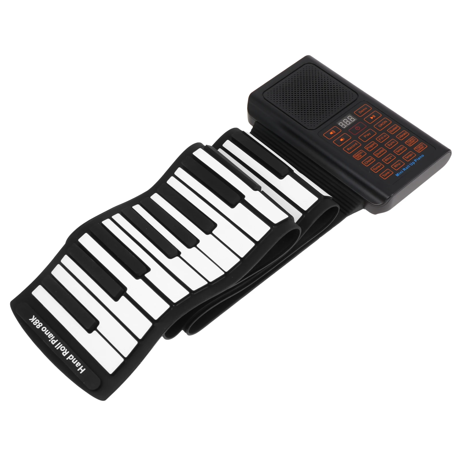 

88 Keys Foldable Piano Portable Hand Rolled Electronic Piano With Usb Wireless Built-In 128 Tones Vibrato Recording