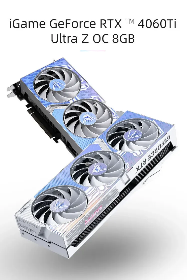 GeForce RTX 4060 Ti Ultra Z OC 8GB Rear Graphics Card