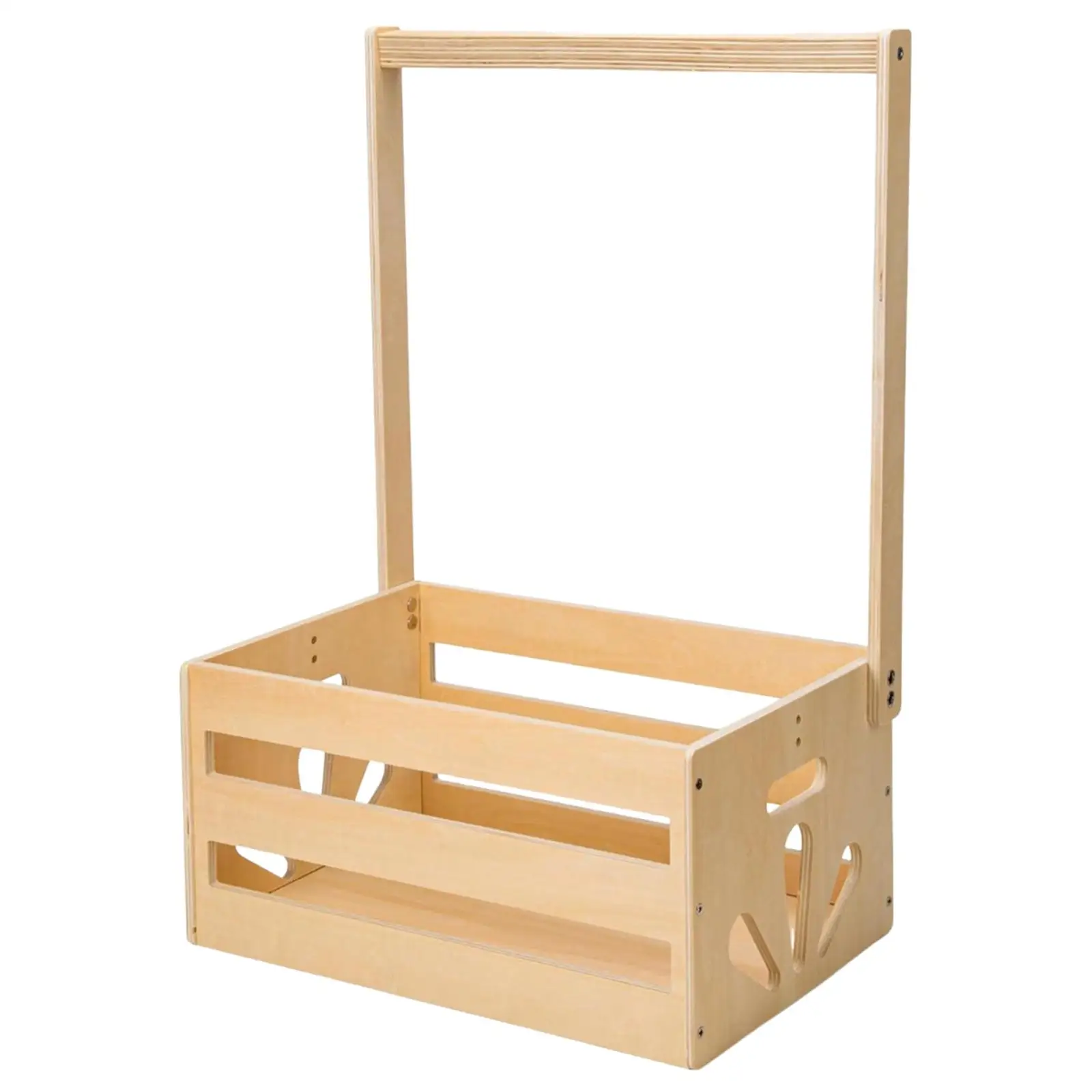 Wooden Baby Shower Crate Closet Storage Basket DIY Sturdy Baby Basket with Handle for Clothes Wipes Outfits Memory Books Socks
