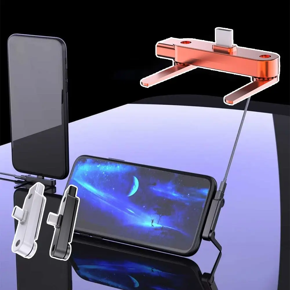 Portable 360° Rotating Super-fast Charging Bracket Detachable Foldable Data Cable Converter Cable Stand