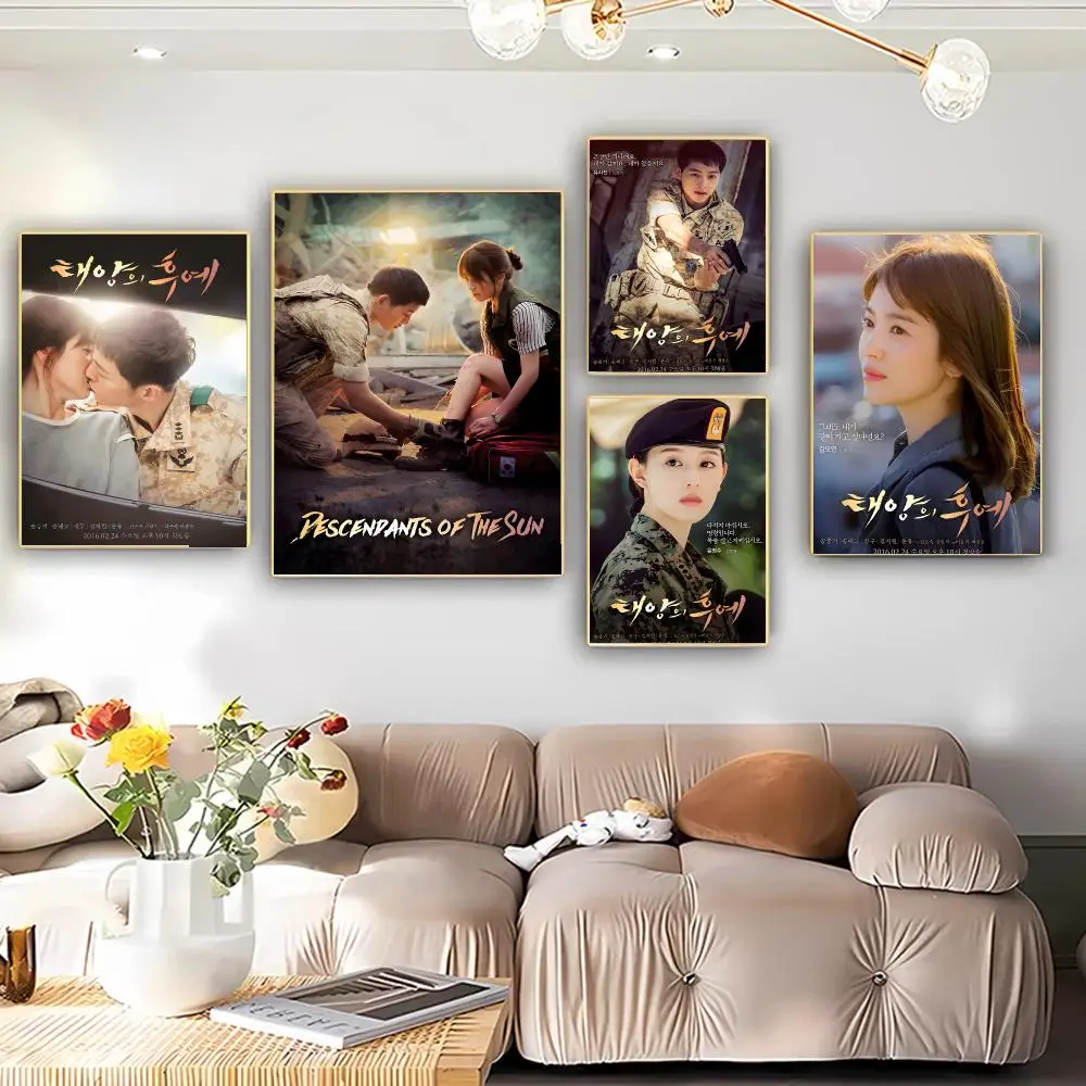 Descendants of the Sun Kdrama Poster Art HD Advanced Aesthetic Printing Paper Wall Art for Living Room Home Decor