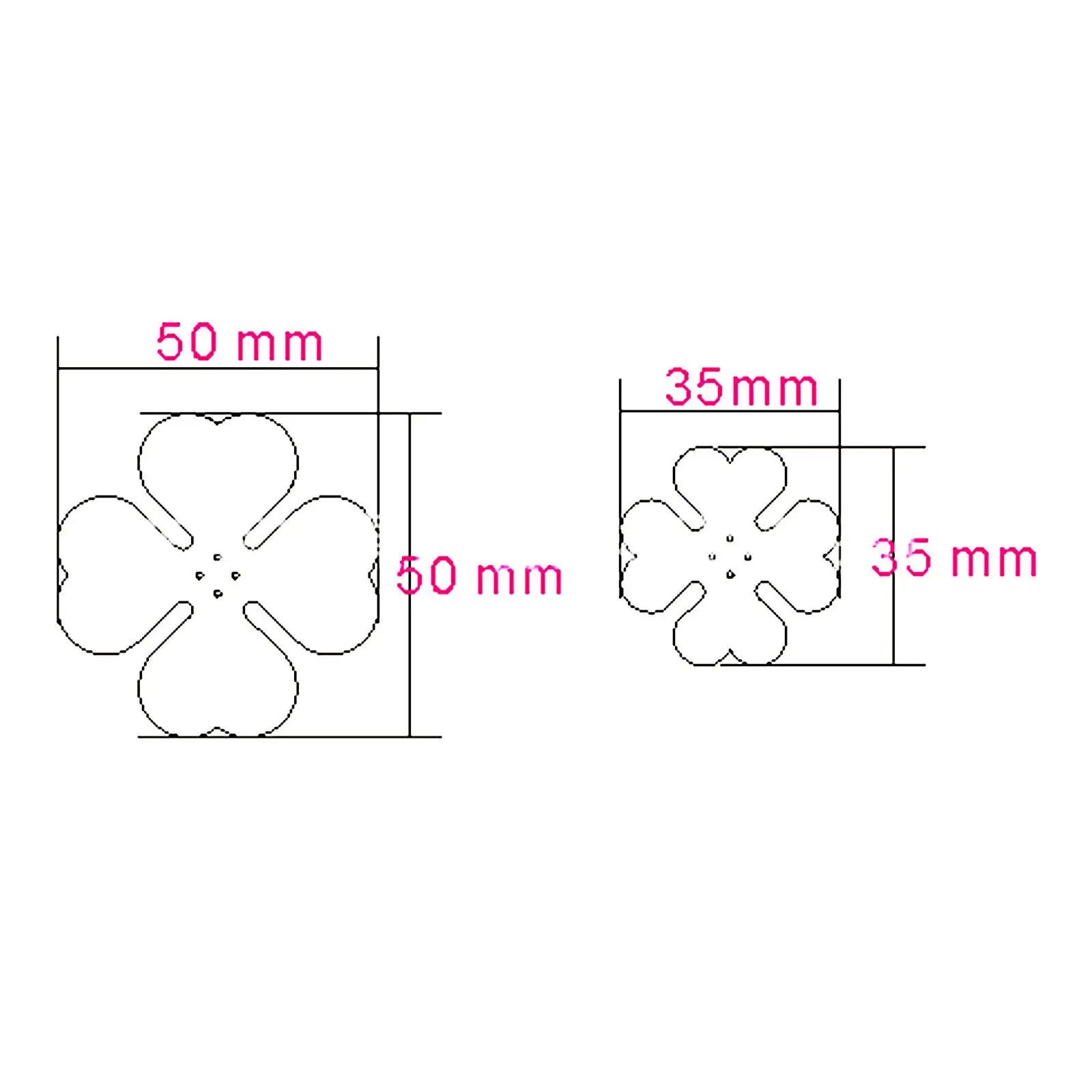 2x Four Leaf Clover Leather Cutting Dies for Beginner Leather Cutting Mould