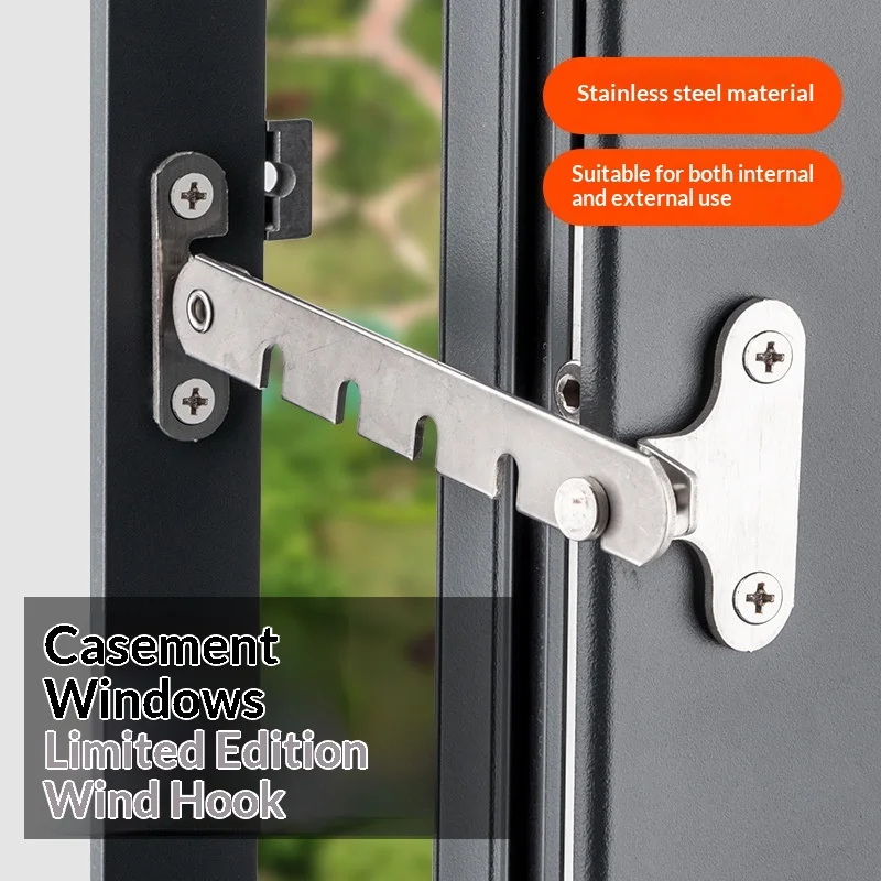 Plastic Steel Window Aluminum Alloy Inner And Outer Casement Window Wind Support Windproof Hook Opening Limiter Accessories