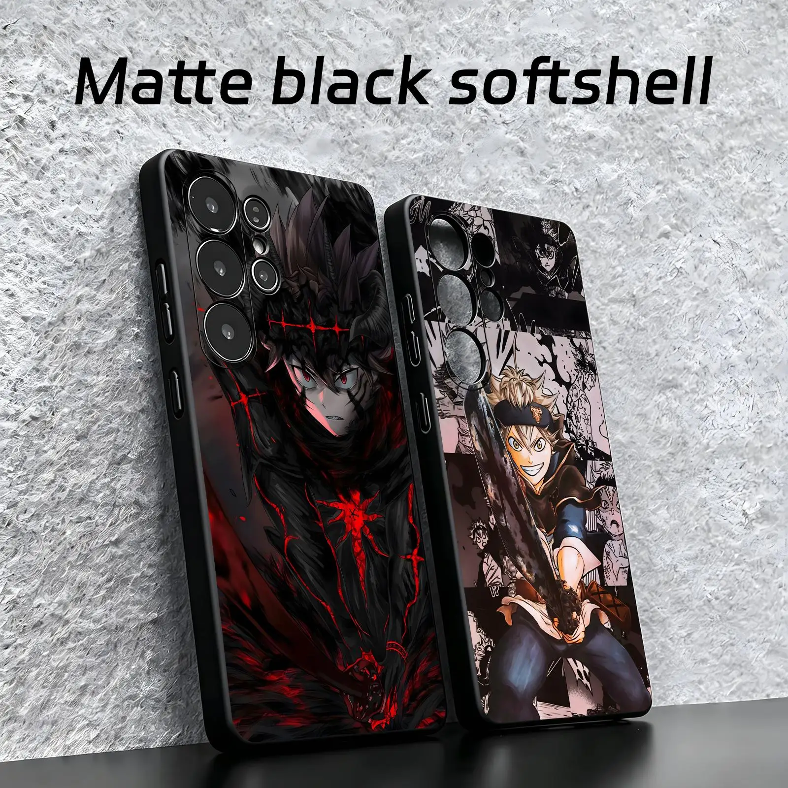 anime Black Clover  Phone Case For Samsung S26 S25 S24 S23 S22 S21 S20 Ultra Note20 Soft black Shockproof Cover