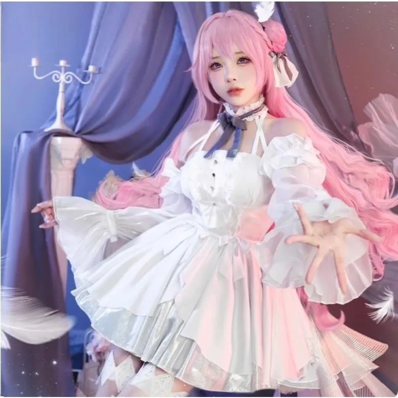 NIKKE Dorothy Cosplay Costume Victory Goddess White Dress Uniform Wig Suit for Halloween Carnival Party Women Roleplay Outfit