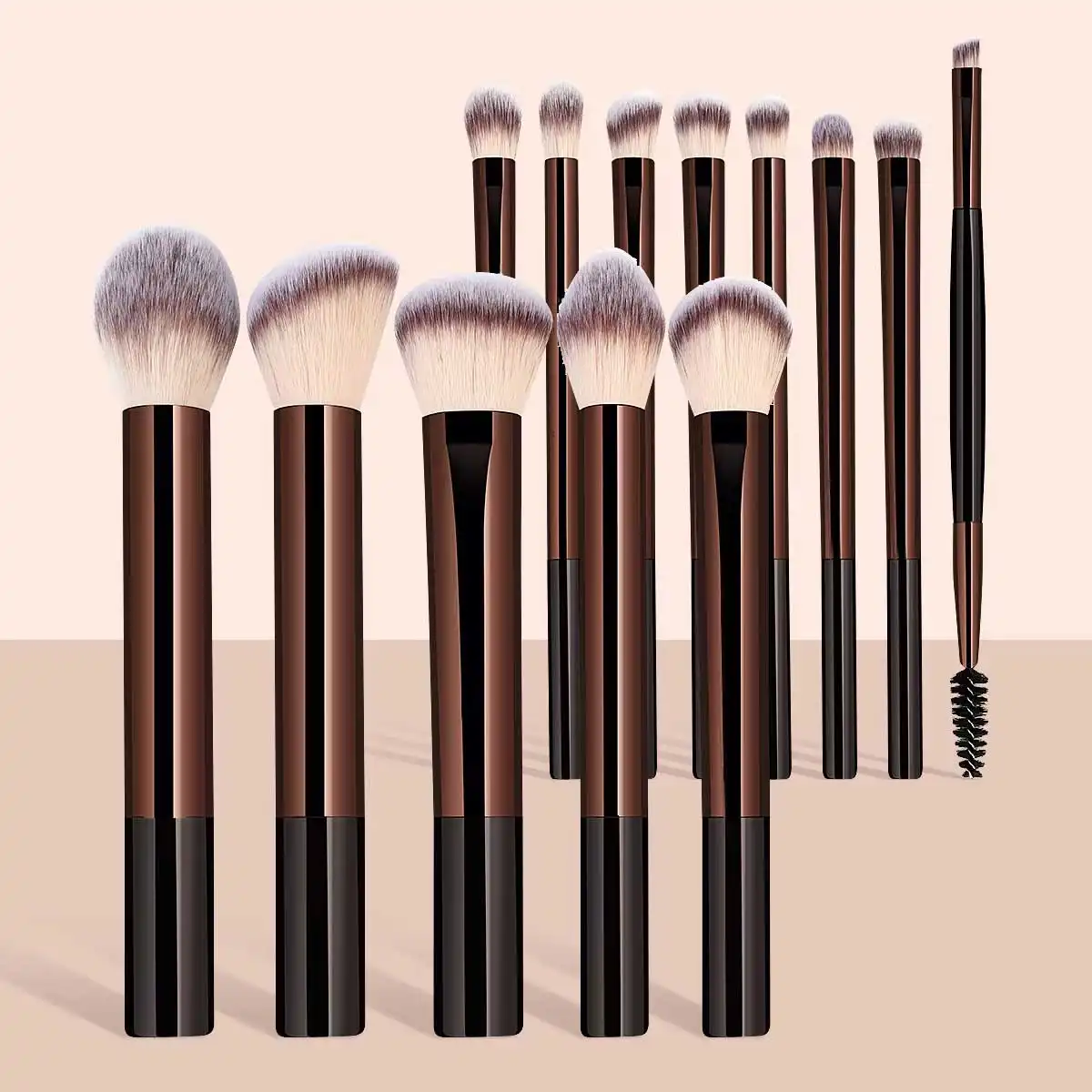 13 pçs conjunto de escova de maquiagem fundação corretivo pó sombra blush escova kabuki mistura ferramenta de beleza cosmética para rosto