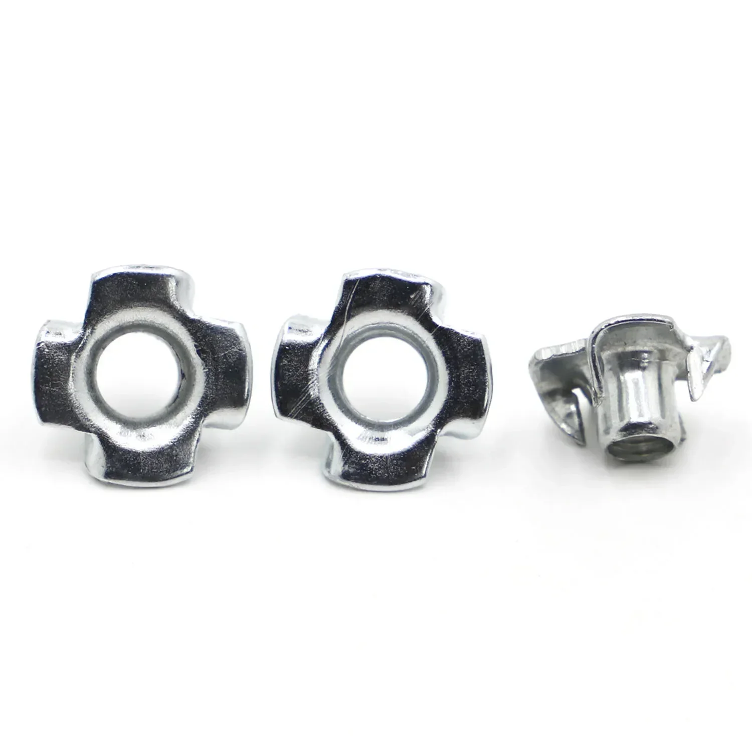 10 個 M3 M4 M5 M6 M8 M10 亜鉛メッキ 4 爪ナットスピーカーナット T ナットブラインドプロングティーナット家具