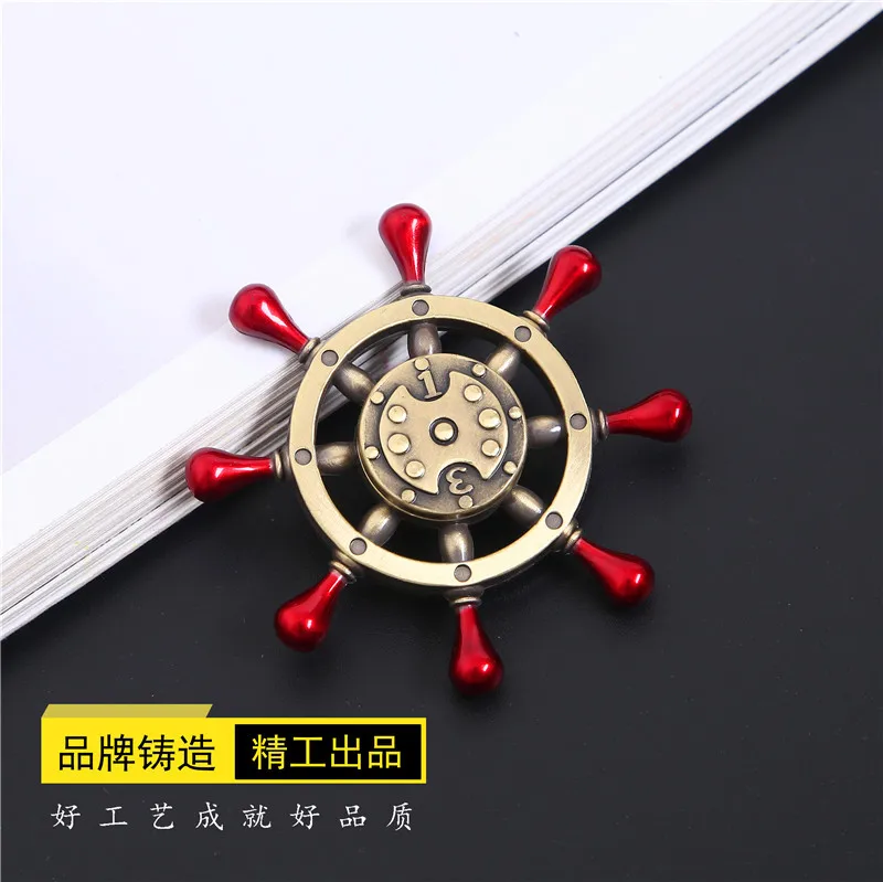 The New One Piece Animation Peripheral Meili Rudder Fidget Spinner Full Metal Decompression Children's Toys Are The Best Gift