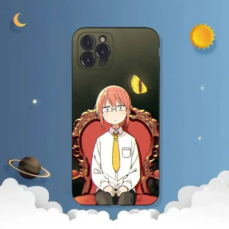 Kobayashi Anime Phone Case For iPhone,11,12,Mini,13,14,15,PRO,XS,MAX,X,XR,6,7,8,Plus Black Shell