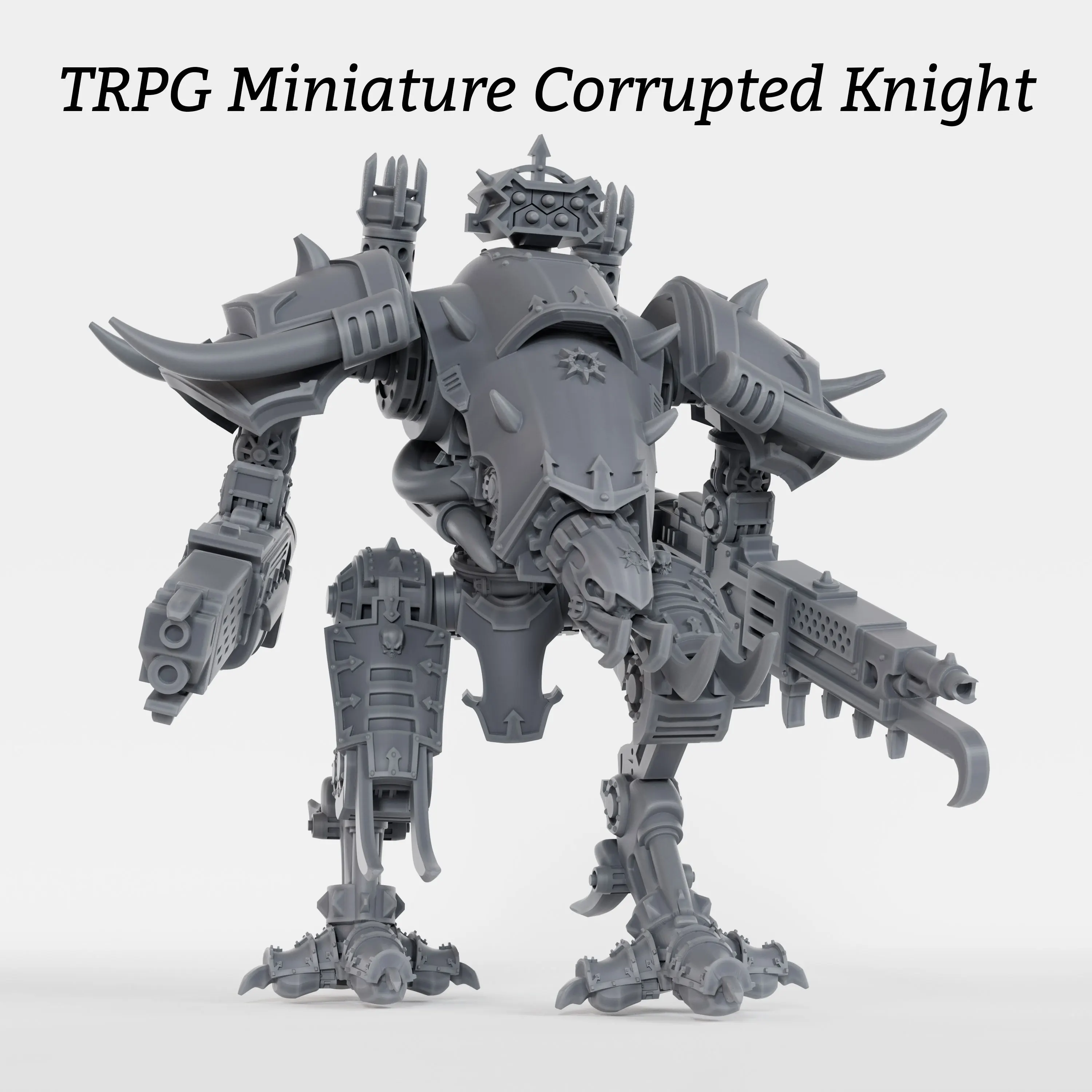 Miniature Mecha Sci-Fi - Mech Alien Corrompu, Accessoire et objet de présentation pour TTRPG et Fantasy, Cadeau de collection pour scènes spatiales et futuristes