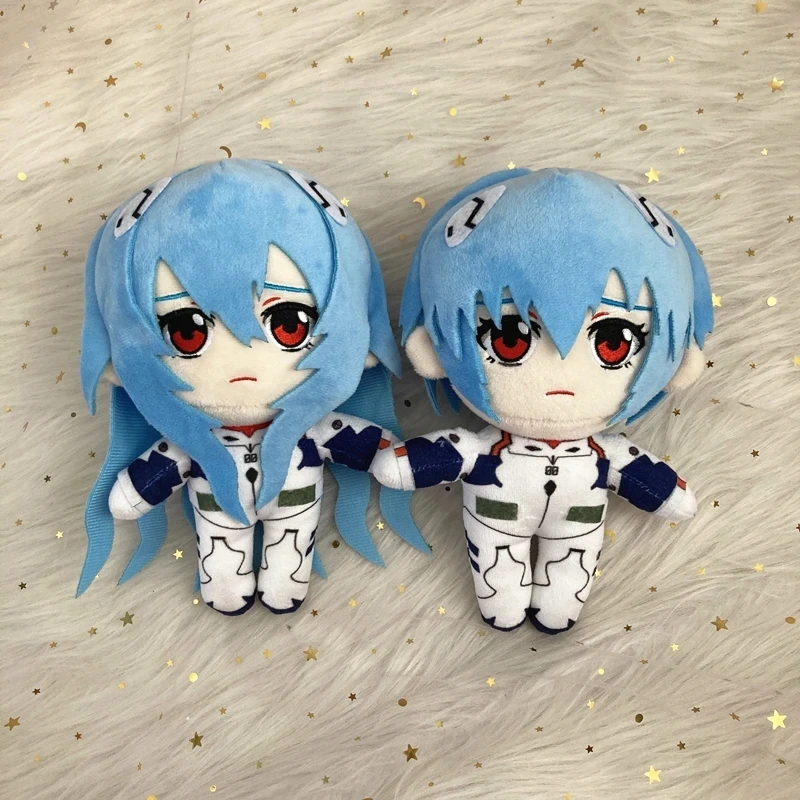 Peluche de Ayanami de 20 cm, 2026, Juguete de Peluche de Anime, Kawaii, Evangelion, Relleno Suave, Decoración para Habitación, Regalo de Navidad