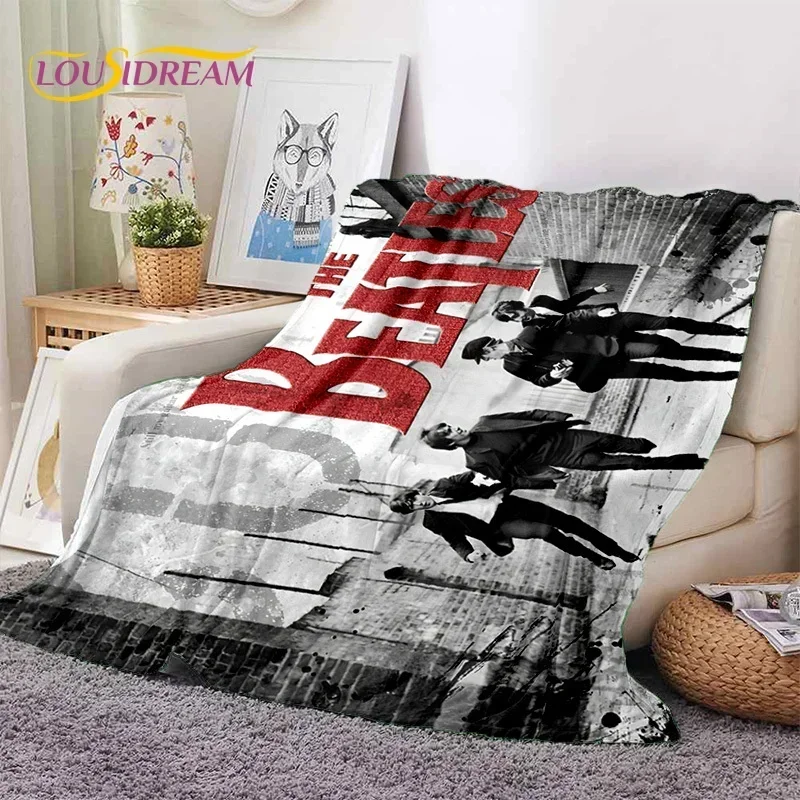 3D Superstar B-Beatles Rock Stand HD Blanket,Soft Throw Blanket for Home Bedroom Bed Sofa Picnic Travel Office Cover Gifts Kids