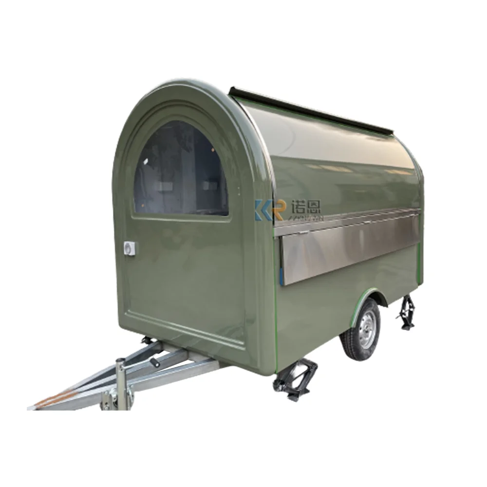 Mobile Street Food Cart Fast Food Kiosk Customized Coffee Truck Kitchen Van Multifunctional Food Trailer