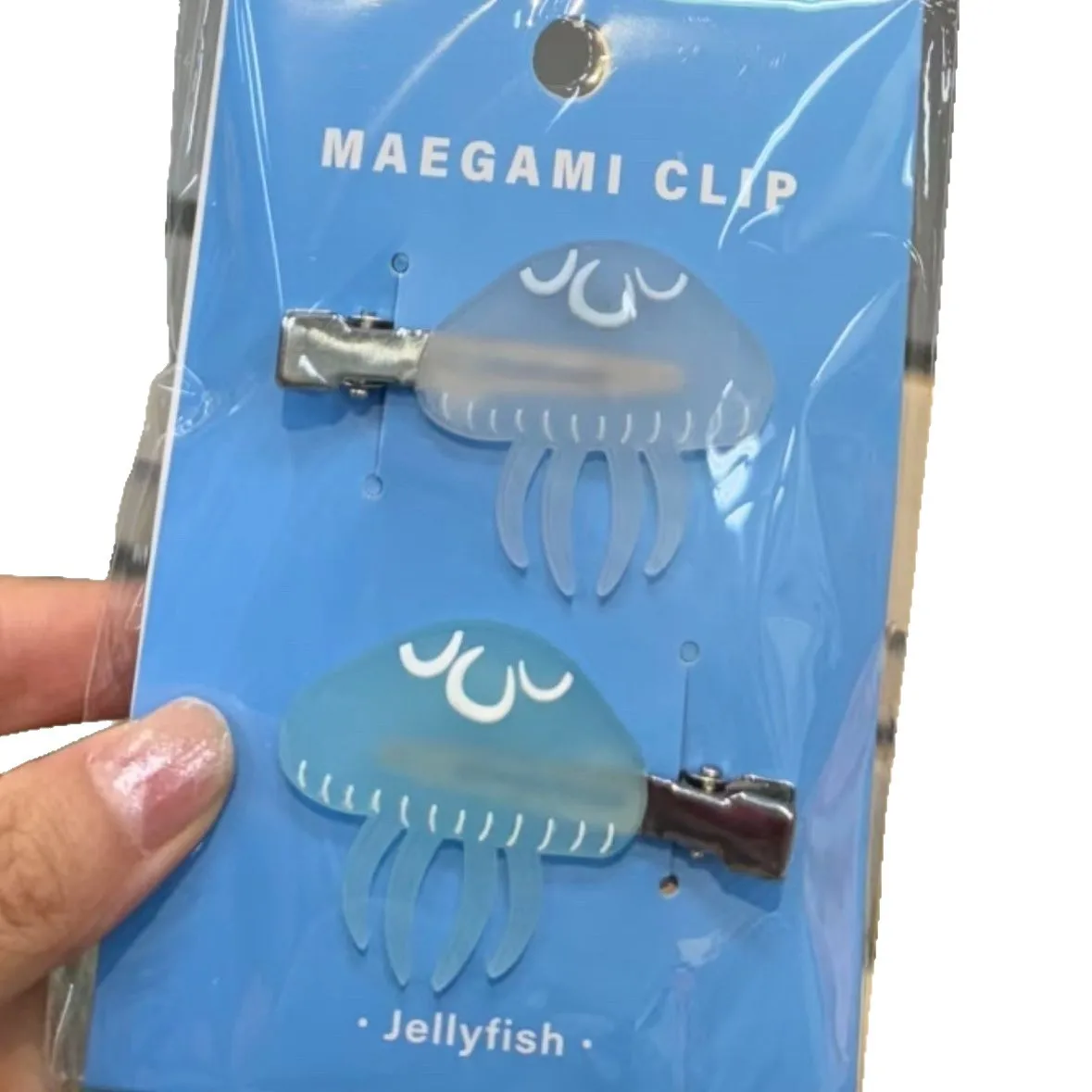2Pcs Y2K Jellyfish Hair Clips Set Transparent Blue Ocean Animal Acrylic Duckbill Side Barrettes Hairclips For Women Jewelry