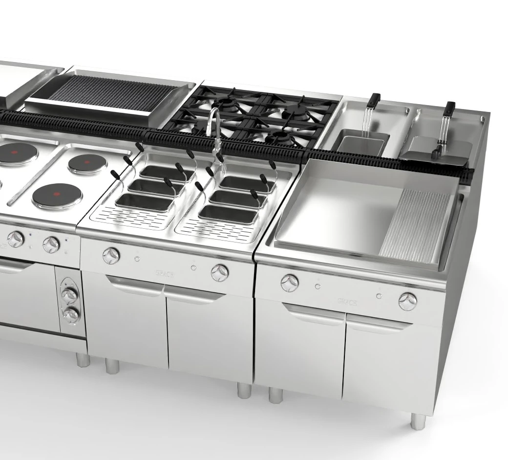 GRACE Customized Commercial Kitchen Equipment Stainless Steel Full Set for Hotel Restaurant Project