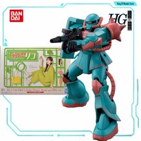 Bandai Original Model Kit HG 1/144 RIKO ZAKU VER GUNDAM Anime Action Figure Assembly Model Toy for Boys Gifts Ornaments