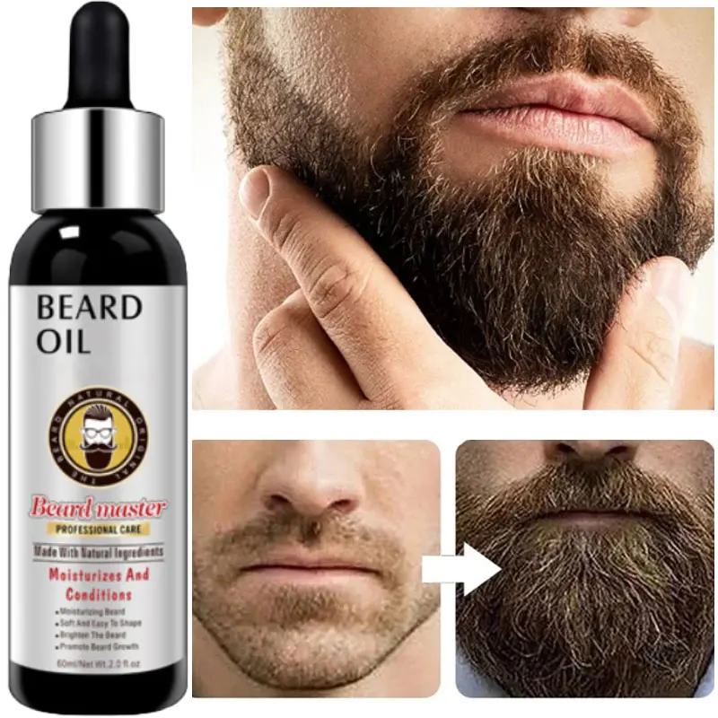 

Men Natural Beard Growth Oil Smoothing Hair Growth Tools Moisturizing Dashing Gentlemen Beard Oil Conditioner Beard Care 60ml