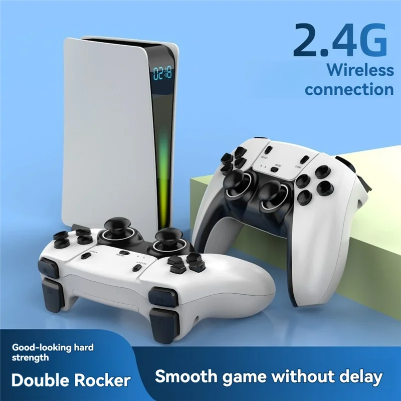 ABKI-مجموعة أدوات التحكم في الألعاب اللاسلكية 2 لاعبين وحدة تحكم ألعاب محمولة وحدة تحكم ألعاب التلفزيون لمحاكي PSP 10