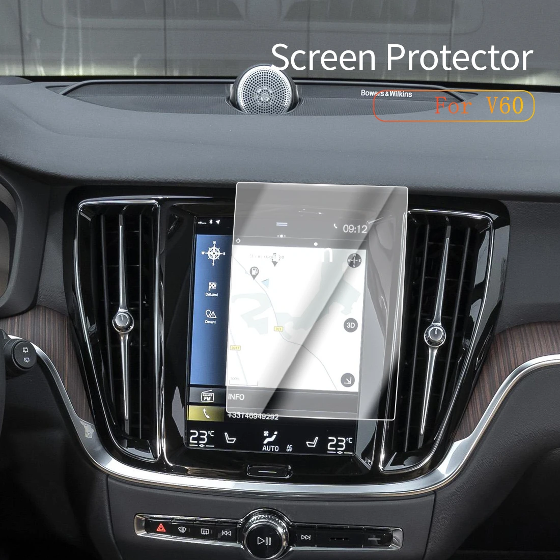 

Car Stickers Dash Carplay Mirror Screen Protector Display Tempered Glass Protective Vehicle For 25 Volvo V60