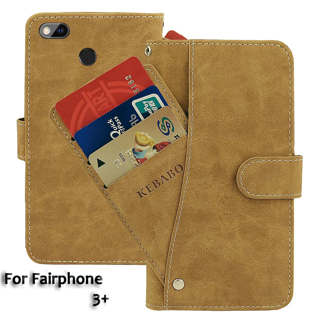 Винтажный кожаный кошелек Fairphone 3 Plus 3+, чехол 5,65 дюйма, роскошные откидные слоты для карт, нескользящий чехол, защитные чехлы для телефонов, сумки