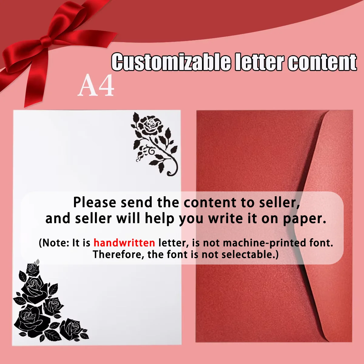 Dropshipping Handgeschriebener Brief, DIY Personalisierter Umschlagbrief, Valentinstagsbrief-Anpassung, Segensgeschenk für Freunde – Detail 10