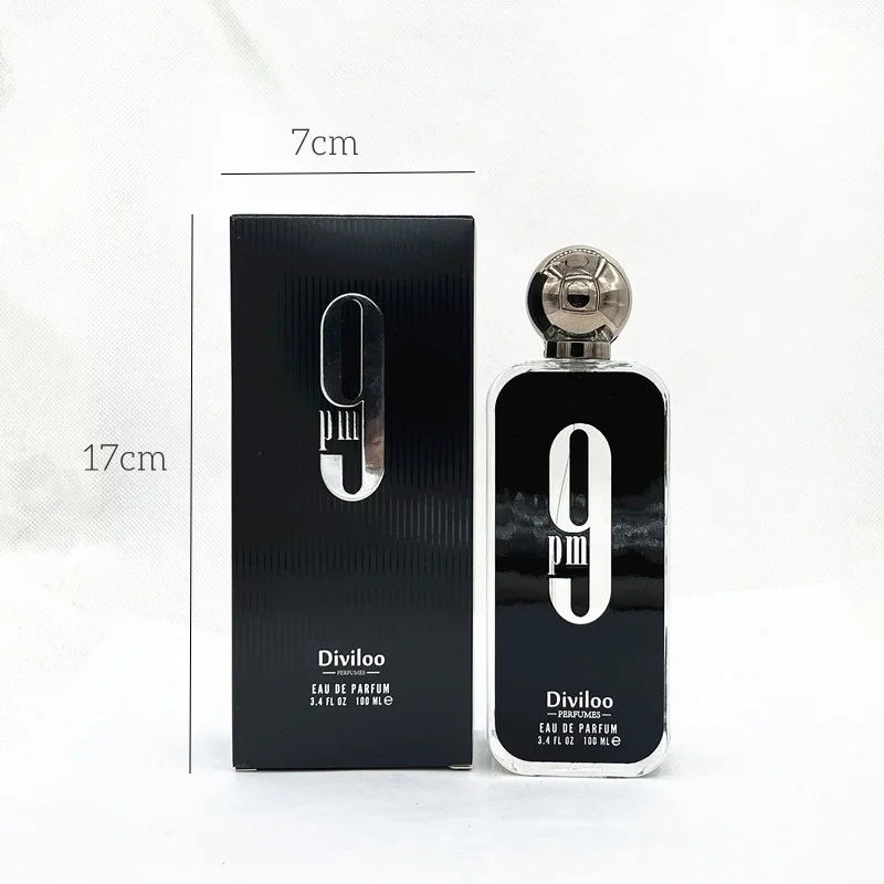 Perfume para Hombre de 100ML, 3.4FL.OZ, 9PM, larga duración, Notas orientales Gourmet, Colonia, Eau de Parfum, Feronomas