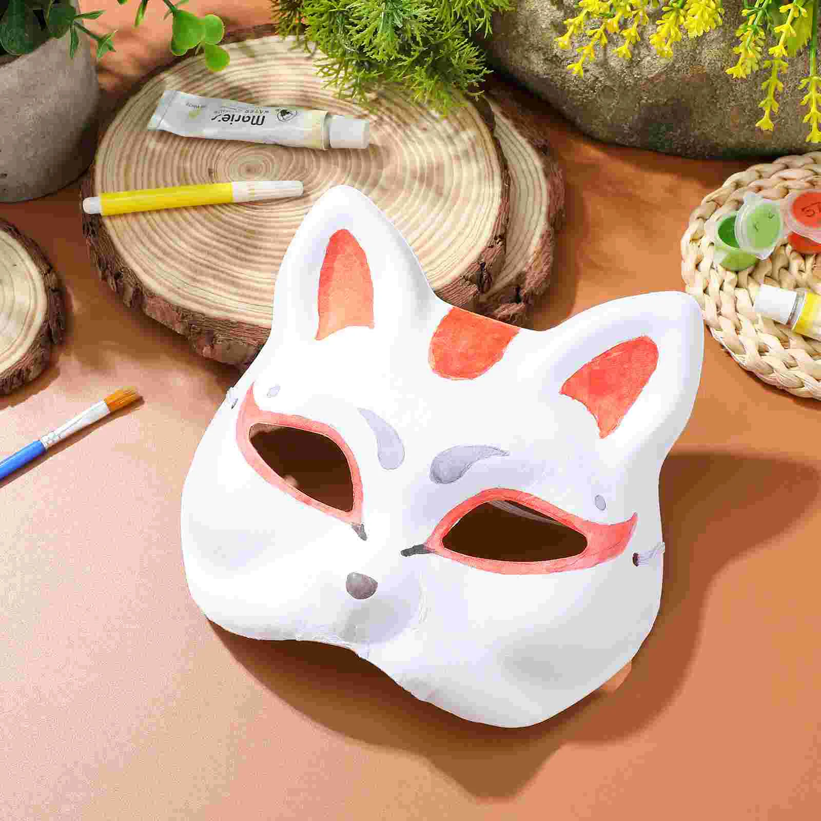 6 Pcs Blank Mask DIY Hand Painted Costume Party Masks Masquerade for Couple Paper