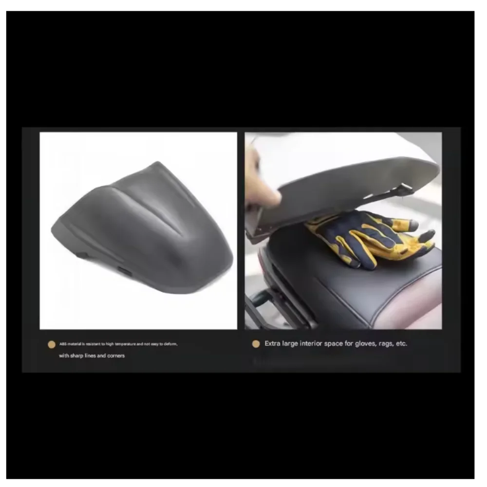 Modified hump rear fairing cover for VOGE 500AC motorcycle, passenger rear seat modification AC500 parts.  VOGE 500AC