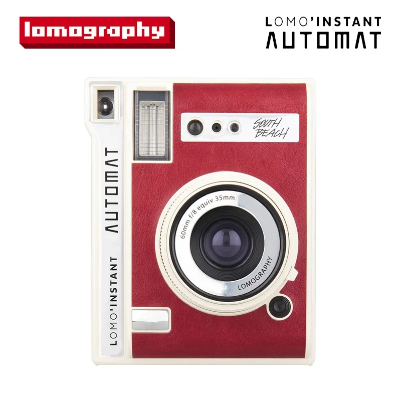 LOMOGRAPHY Lomo\'Instant Automat Camera Auto Metering Vintage Red Leather Edition Standalone