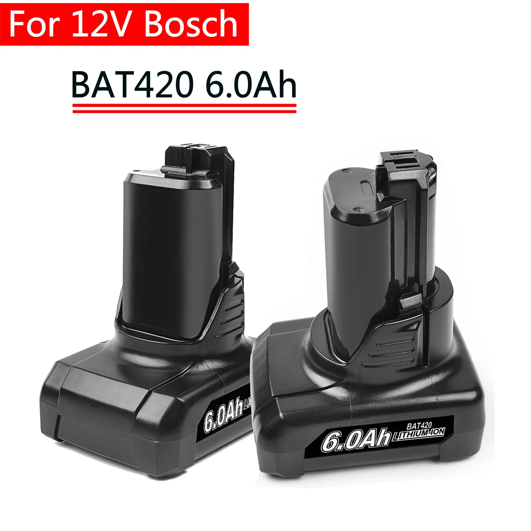 12 V Bosch 6,0 Ah Li-Ion BAT420 Ersatzakku für Bosch BAT411 BAT412 BAT413 BAT414 10,8 V Akku Akku-Elektrowerkzeuge