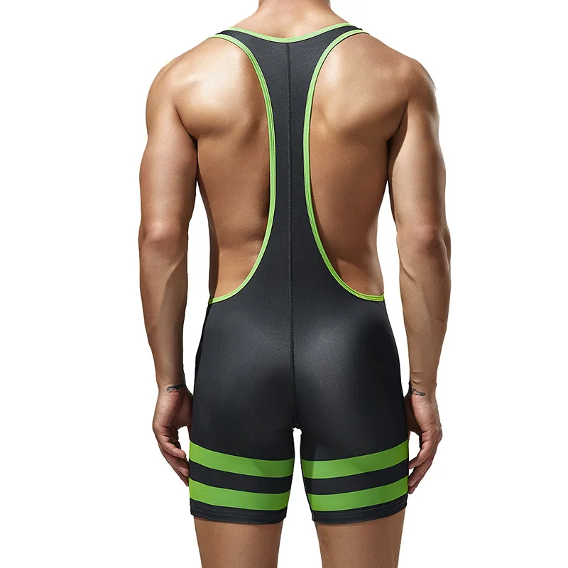 Men Undershirts Bodysuits Leotard Sports Breathable Gym Joggings Running Wrestling Singlet Underwear Seamless Fitness Jumpsuits