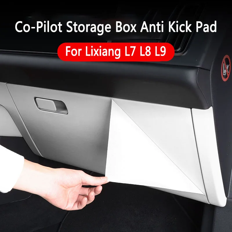 

Car Co-Pilot Storage Box Anti Kick Pad for Li Lixiang L9 L8 L7 Leading Ideal Anti Scratch Leather Protection Sticker Trim