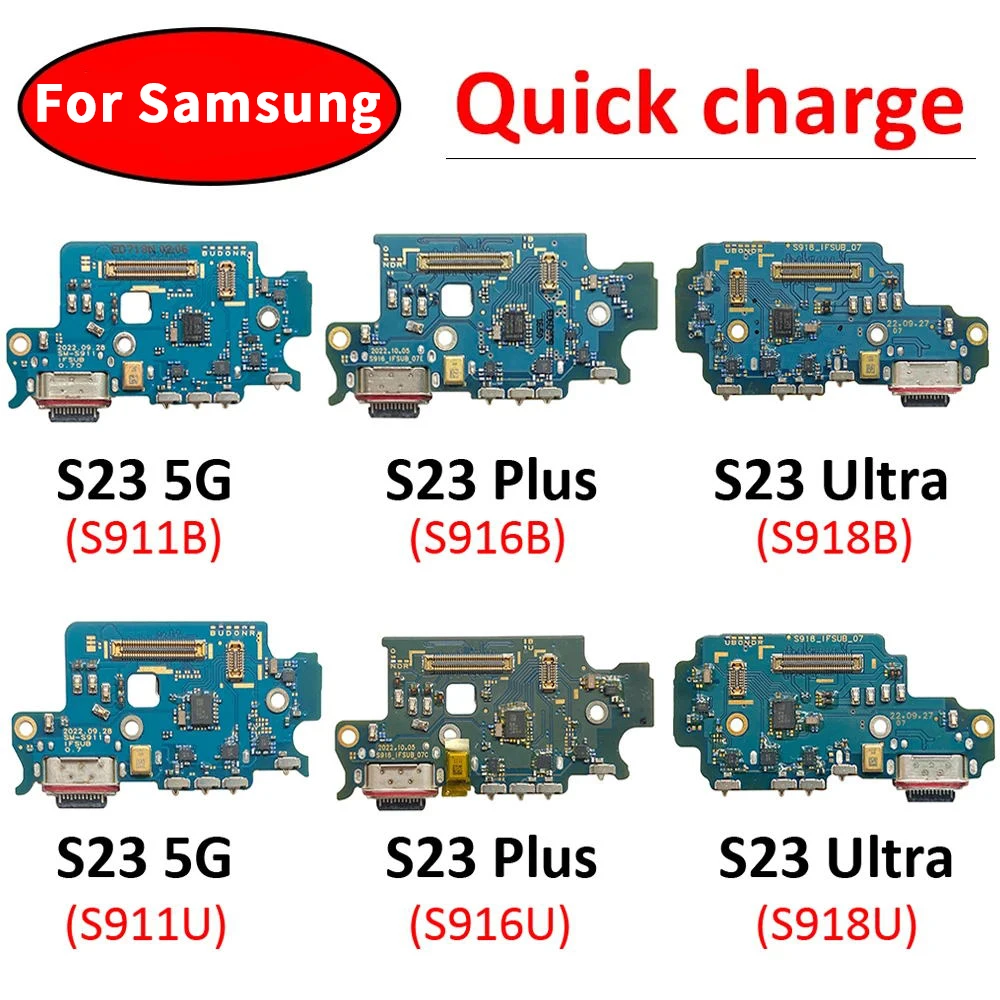 USB Charging Board Port Dock Charger Connector Flex Cable For Samsung S23 Plus Ultra 5G S911B S916B S918B