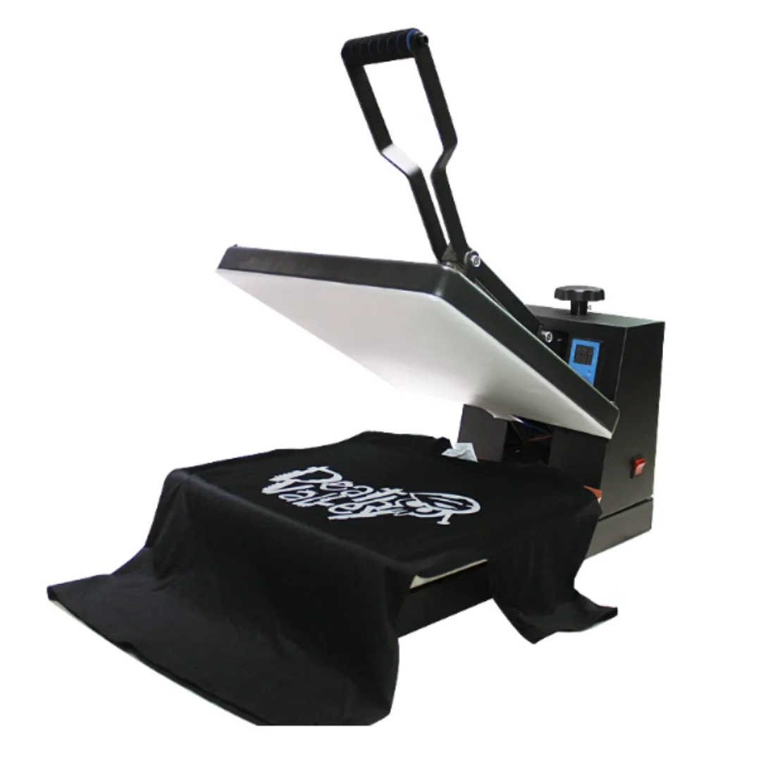 High pressure flat plate manual heat transfer printing machine, jersey T-shirt clothing hot lining printing machine