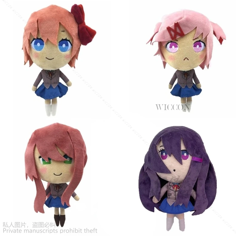 

Аниме Doki Literature Club Sayori Monika Yuri Natsuki Kawaii Cosplay милые мягкие пушистые набивные Мультяшные украшения для детей подарок