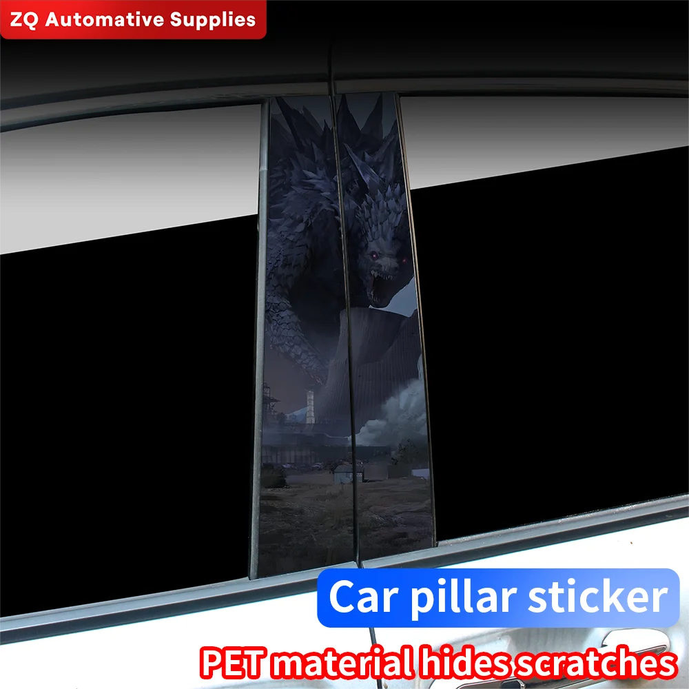 

Monster Car Stickers Auto B-pillar Waterproof Sunscreen Vinyl Decals Auto Center Column Cover Scratches Decoration Accessories