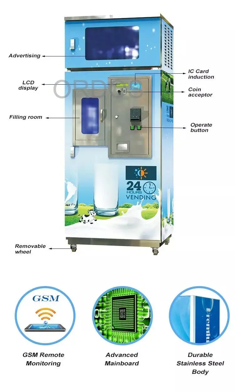 

hot sale raw milk vending machines for milk / raw milk