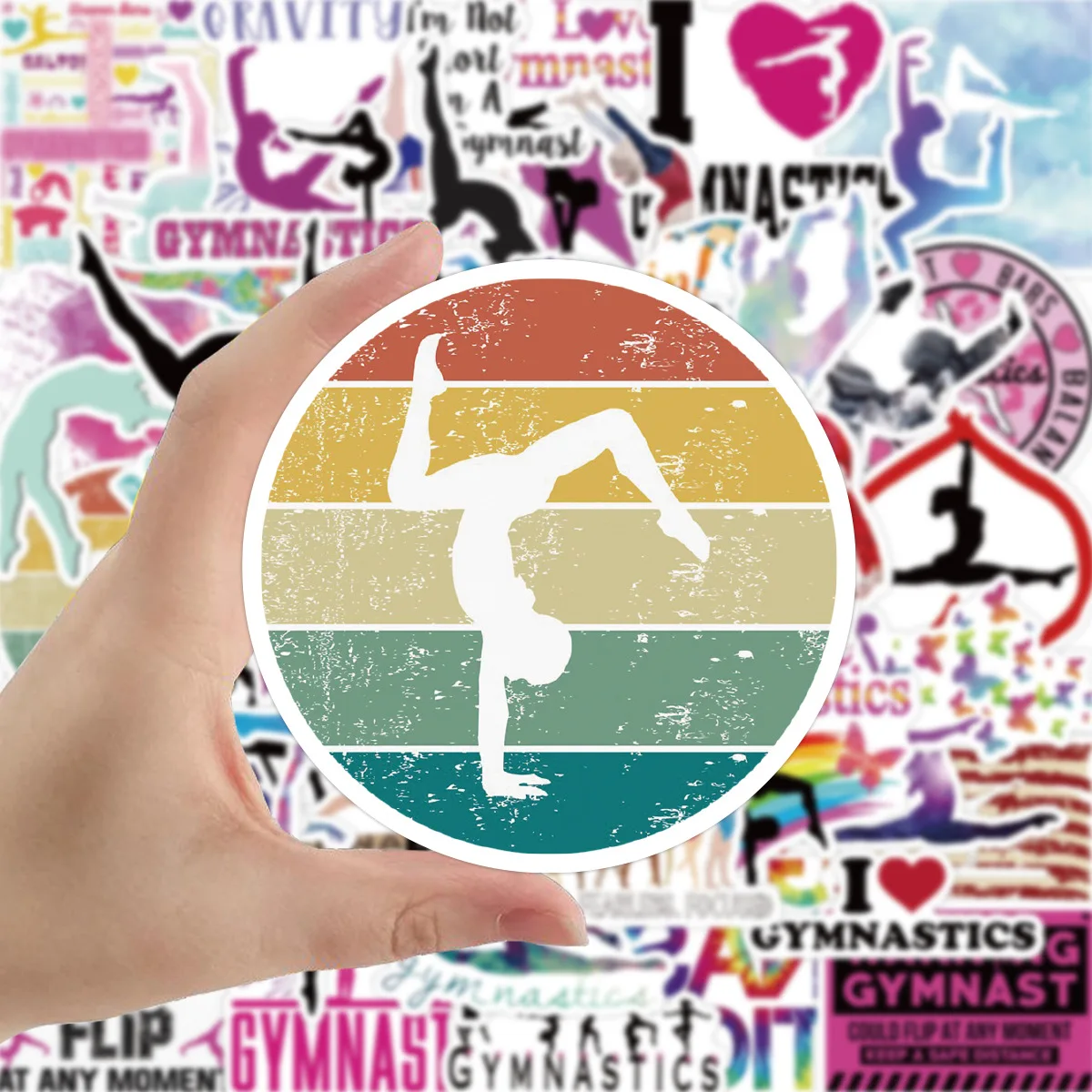 Sports Gymnastics Gym Cartoon Stickers, Scrapbook Decor, Presente de Natal, Sexy Laptop, Telefone, Brinquedos infantis, DIY Decal, 10 Pcs, 30 Pcs,