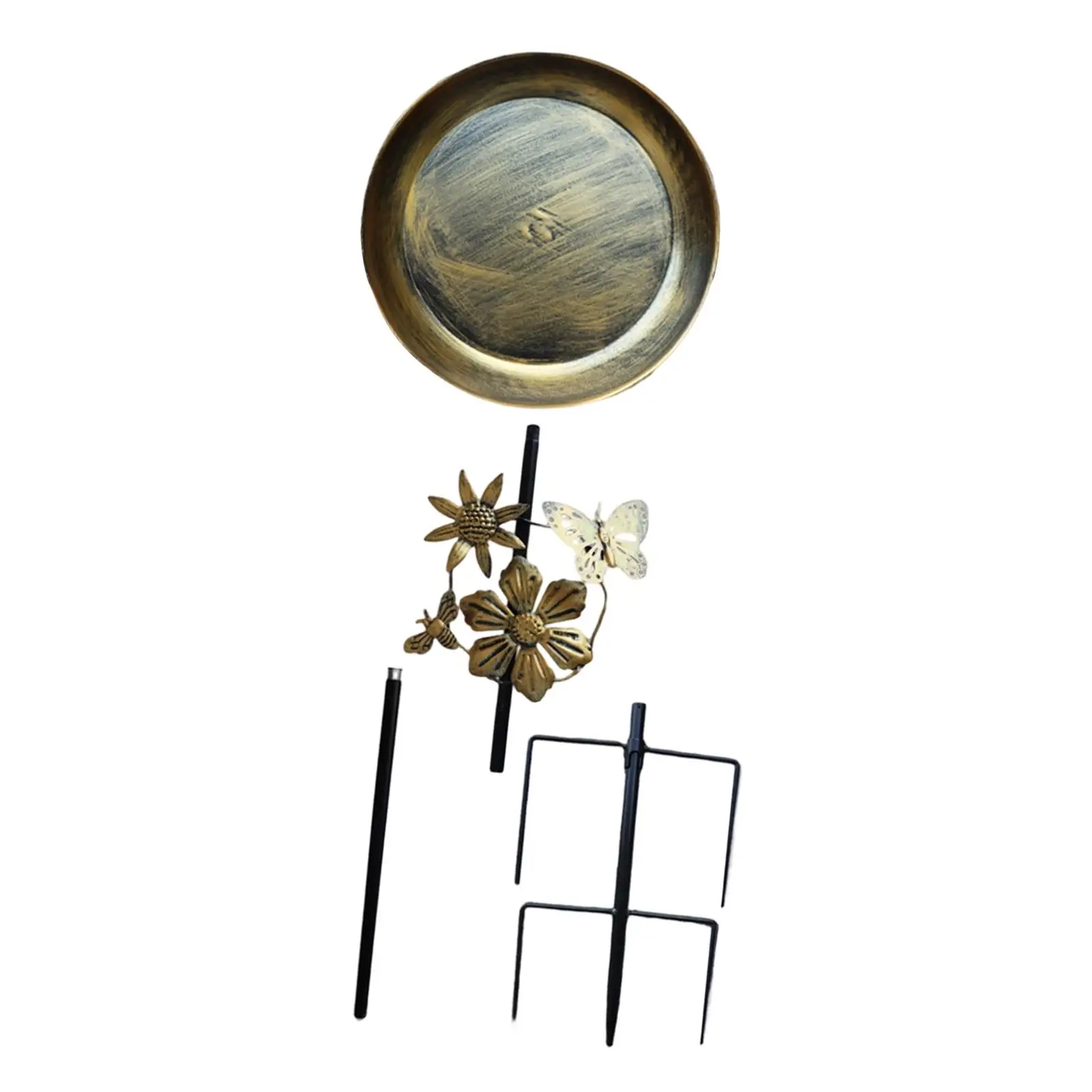 

Кормушка для птиц, отдельно стоящая, с большой емкостью, легко устанавливаемая, декоративная чаша-купалка для птиц для балкона и террасы