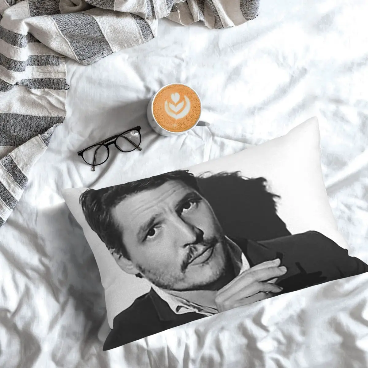 Funda de almohada rectangular con diseño de Sagrado Corazón de Pedro Pascal, funda de cojín decorativa para dormitorio, cama, hogar, almohada decorativa cómoda