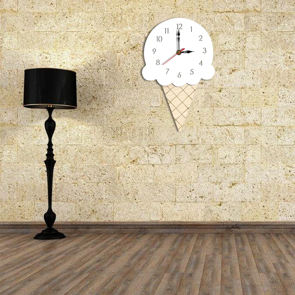 

Cream Wall Acrylic Hanging Clock For Home Living Room Bedroom Office Decor Simple Design Creative Clock White